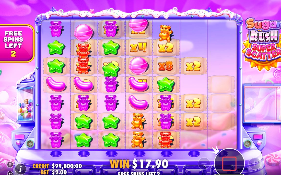 Free Spins round with Multiplier Spots on the grid